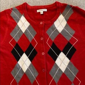 Never worn argyle cardigan